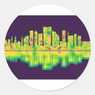 Lima Peru Skyline Classic Round Sticker