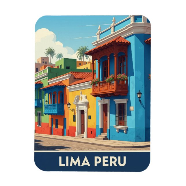 Lima Peru Travel Magnet (Vertical)