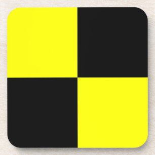 Lima Yellow black chequered Coaster
