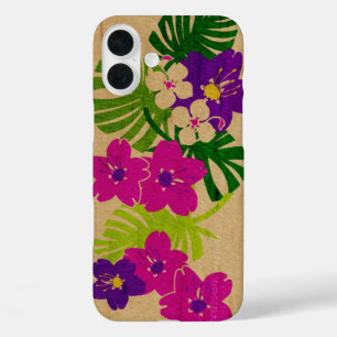 Limahuli Garden Hawaiian Faux Wood Pink iPhone 16 Plus Case