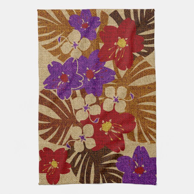 Limahuli Garden Hawaiian Floral Kitchen Towel (Vertical)