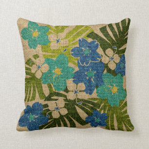 Limahuli Garden Hawaiian Floral Square Pillows