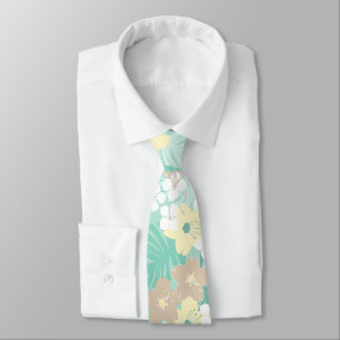Limahuli Garden Vintage Hawaiian Floral - Mint Tie