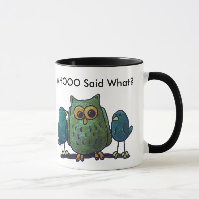 LimbBirds Black 11 oz Ringer Mug (Right)