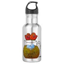 LimbBirds Water Bottle (18 oz), Stainless Steel