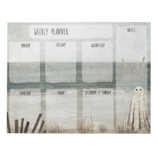 Limbo Ghost Weekly Planner Notepad