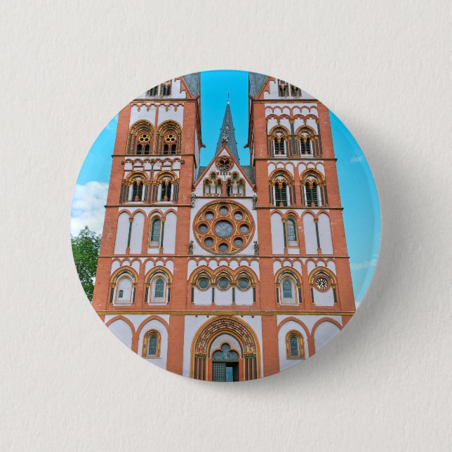 Limburg Cathedral 6 Cm Round Badge (Front)