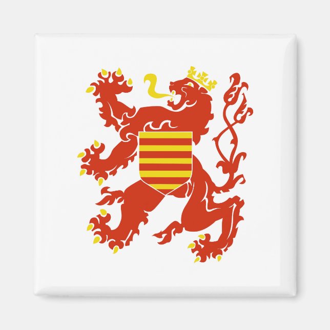 Limburg city Belgium flag lion symbol Magnet (Front)