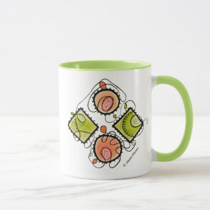 Lime 11 oz Combo Mug-Random Scribbles Mug