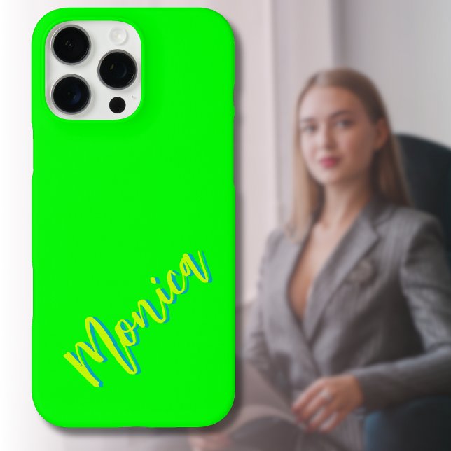 Lime 3D Azure Name | Funny Electric Green Case-Mate iPhone Case (Creator Uploaded)