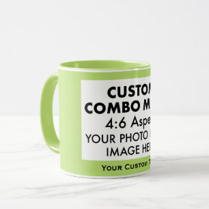 Lime 4:6 Landscape Photo Frame Custom Combo Mug
