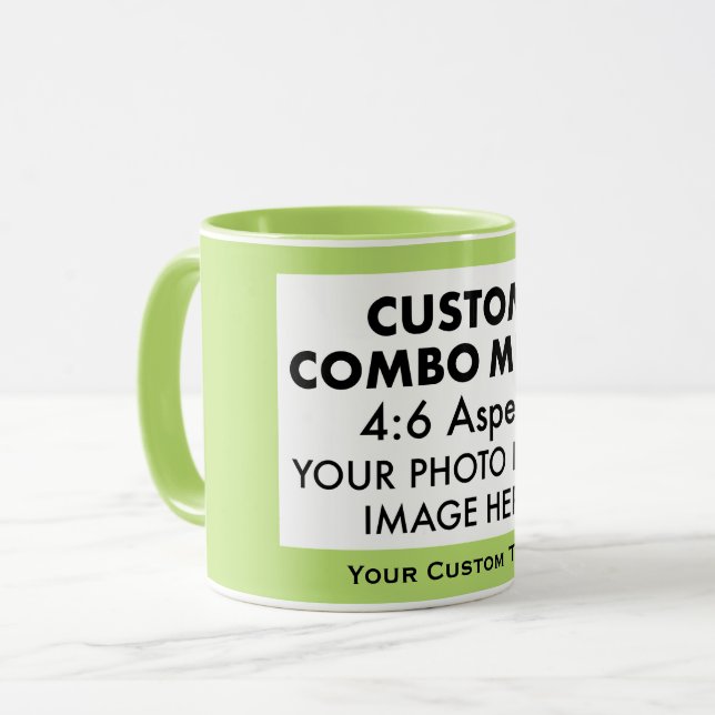 Lime 4:6 Landscape Photo Frame Custom Combo Mug (Front Left)