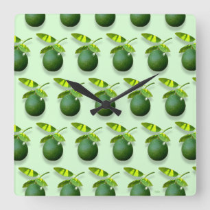Lime-a-licious Square Wall Clock