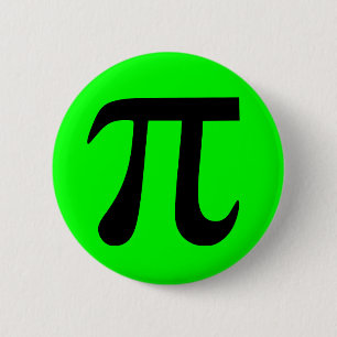 Lime and Black Pi Button