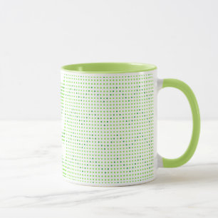 Lime and Green Chevron Pattern Dots Mugs
