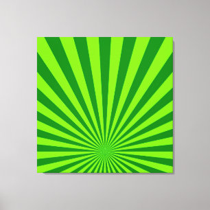 Lime and Green Funky Abstract Art Wrapped Canvas