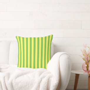 Lime and Lemon Stripes Cushion
