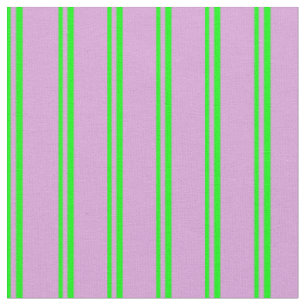 Lime and Plum Striped Pattern Fabric
