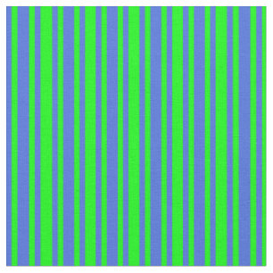 Lime and Royal Blue Pattern of Stripes Fabric