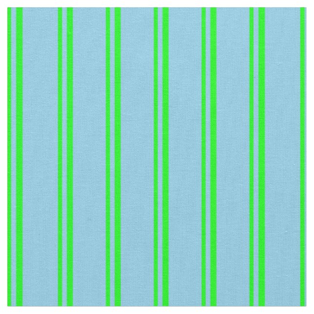 Lime and Sky Blue Pattern Fabric (Close Up)