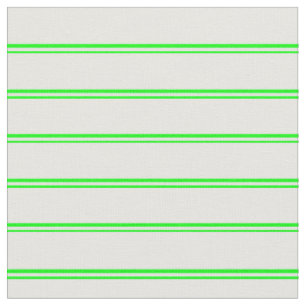 Lime and White Coloured Stripes Pattern Fabric