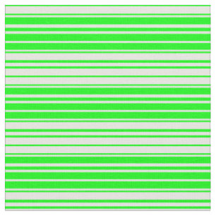 Lime and White Pattern of Stripes Fabric