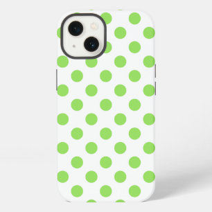Lime and white polka dots Case-Mate iPhone case