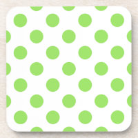 Lime and white polka dots