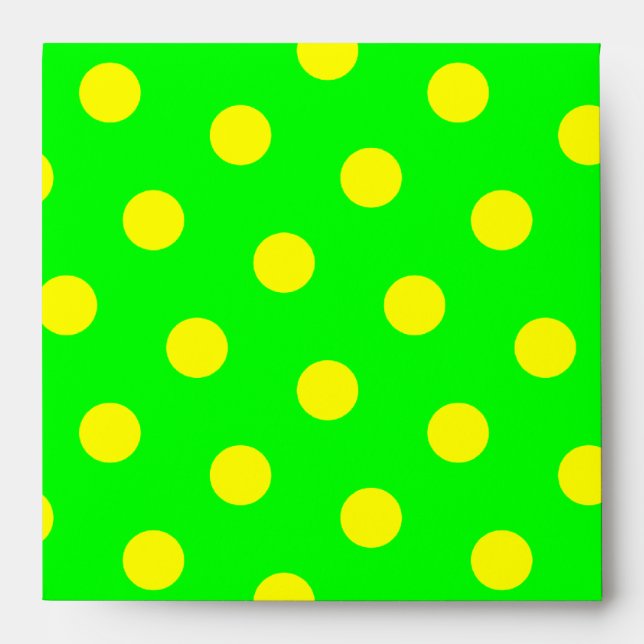 Lime and Yellow Polka Dots Envelope (Front)