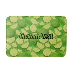 Lime Background Bath Mat