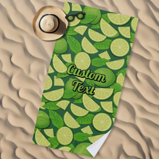 Lime Background Beach Towel (Creator Uploaded)
