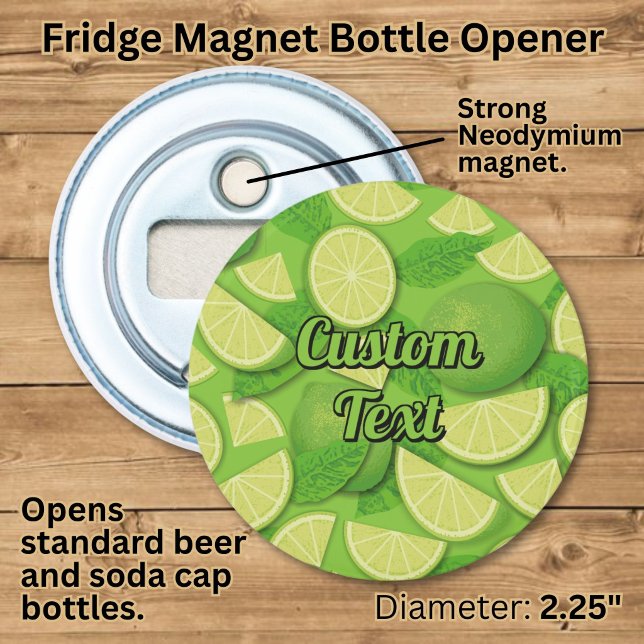 Lime Background Bottle Opener (Creator Uploaded)