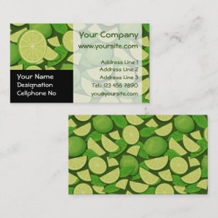Lime Background Business Card