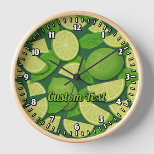 Lime Background Clock