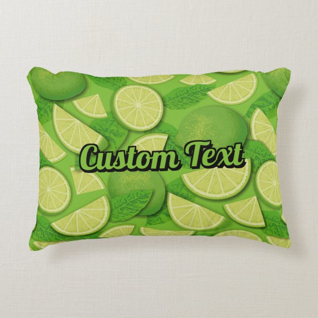 Lime Background Decorative Cushion (Front)