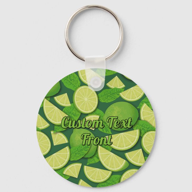 Lime Background Key Ring (Front)