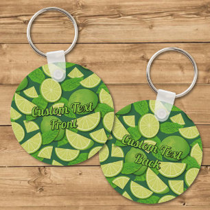 Lime Background Key Ring