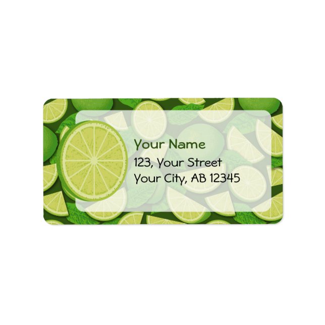Lime Background Label (Front)