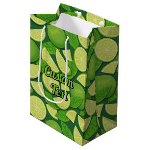 Lime Background Medium Gift Bag