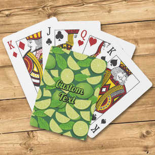 Lime Background Playing Cards
