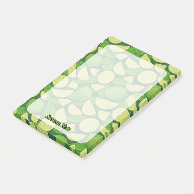 Lime Background Post-it Notes (Angled)