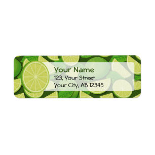 Lime Background Return Address Label