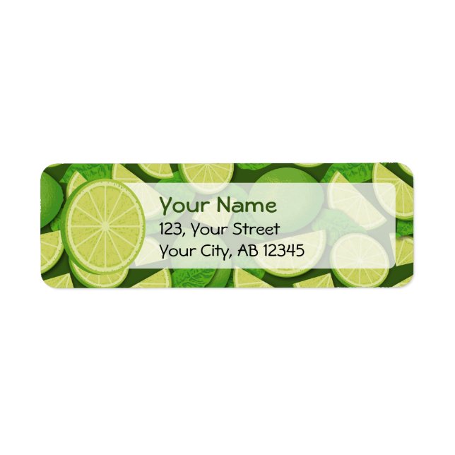 Lime Background Return Address Label (Front)