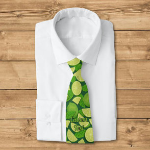 Lime Background Tie