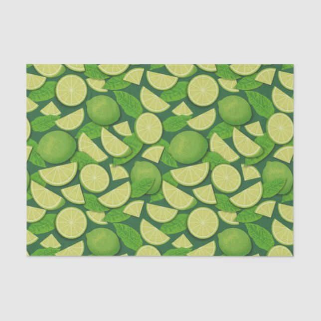 Lime Background Tissue Paper (Front)