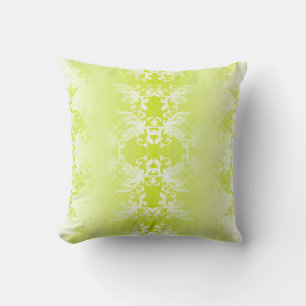 Lime Baroque Bloom Cushion