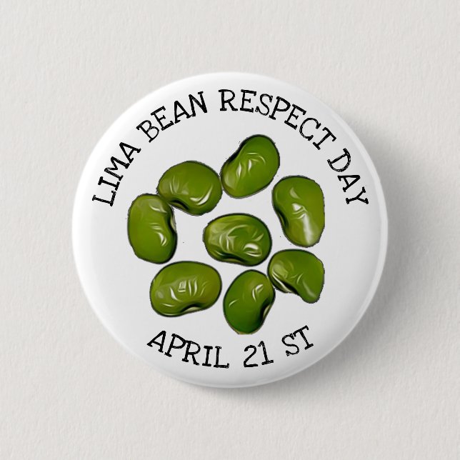 Lime Bean Respect Day April 20th Button (Front)
