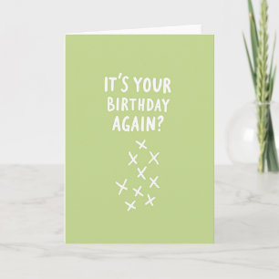 Lime Birthday Question Card