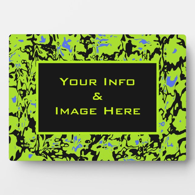 Lime & Black Abstract Swirl Frame (Front)