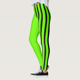 Lime & Black Jester Leggings